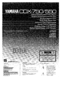 Yamaha CDX-550 - Owners Manual